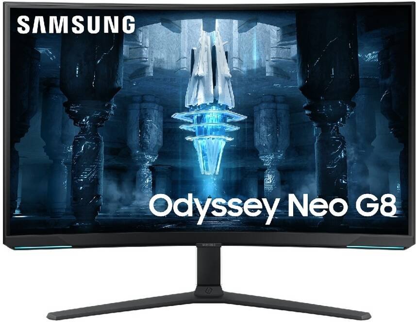 Samsung Neo G8 32″ Odyssey Curved Gaming Monitor, 4K UHD 3840×2160 VA Display, 240Hz Refresh Rate, 1ms Response Time, 1Bn Colors, AMD FreeSync Premium Pro, HDMI 2.1, DP 1.4, White | LS32BG850NMXUE